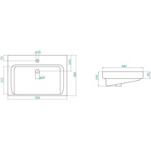 Раковина 70х48 см Bellezza Тигода 4620000148555