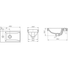 Раковина 40х22 см Bellezza Como 4690311045386