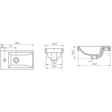 Раковина 40х22 см Bellezza Como 4690311045386