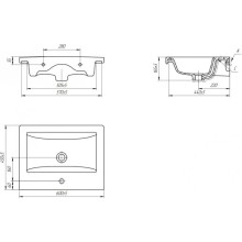 Раковина 60х45 см Bellezza Como 4690311045409