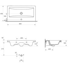 Раковина 80х45 см Bellezza Como 4690311045416