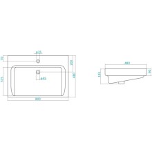 Раковина 80х48 см Bellezza Тигода 4620000148579