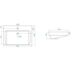Раковина 80х48 см Bellezza Тигода 4620000148579