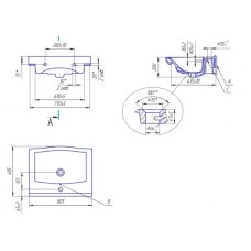 Раковина 80,5х48,5 см Bellezza Strim 4690311076878