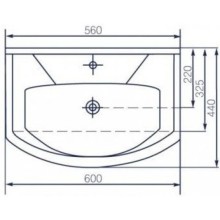 Раковина 60х44 см Bellezza Элеганс 4620008196114
