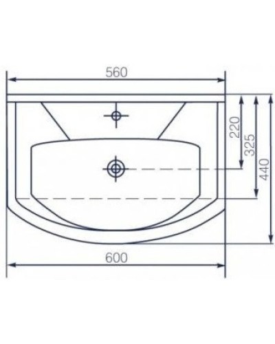 Раковина 60х44 см Bellezza Элеганс 4620008196114