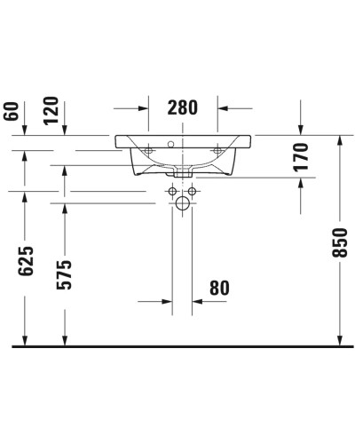 Раковина 55х40 см Duravit DuraStyle 2337550000