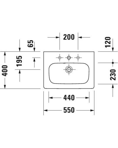 Раковина 55х40 см Duravit DuraStyle 2337550000