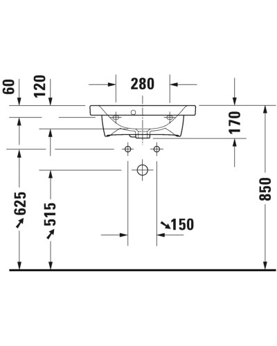 Раковина 55х40 см Duravit DuraStyle 2337550000