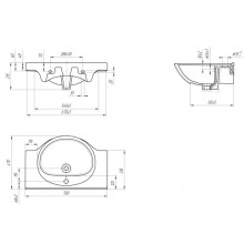 Раковина 70х47 см Bellezza Erica 4690311008978