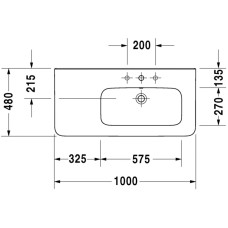 Раковина 100х48 см Duravit DuraStyle 2326100000