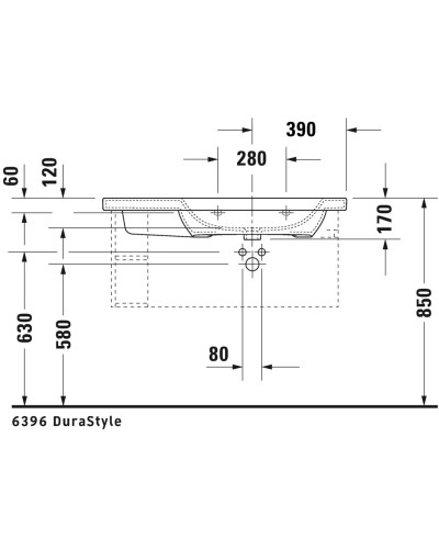 Раковина 100х48 см Duravit DuraStyle 2326100000