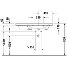 Раковина 100х48 см Duravit DuraStyle 2326100000