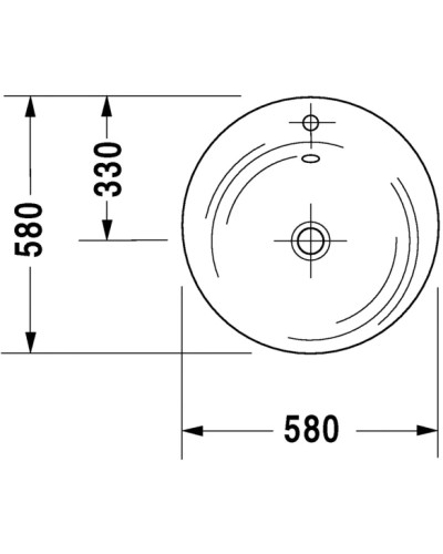 Раковина 58х58 см Duravit Starck 1 0406580000