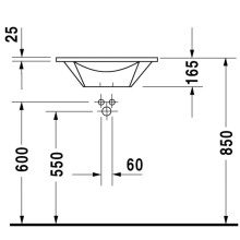 Раковина 58х58 см Duravit Starck 1 0406580000