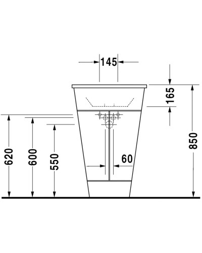 Раковина 58х58 см Duravit Starck 1 0406580000