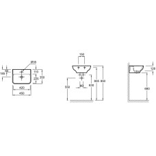 Раковина 45х35 см Jacob Delafon Struktura EGH111-Z-00