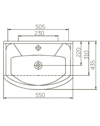 Раковина 55х43,5 см 1Marka Элеганс У17427