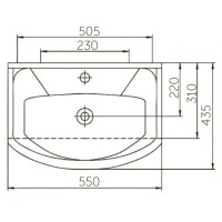 Раковина 55х43,5 см Bellezza Элеганс 4620008195551