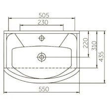 Раковина 55х43,5 см Bellezza Элеганс 4620008195551