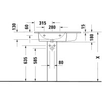 Раковина 83х49 см Duravit ME by Starck 2345830000