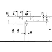 Раковина 83х49 см Duravit ME by Starck 2345830000