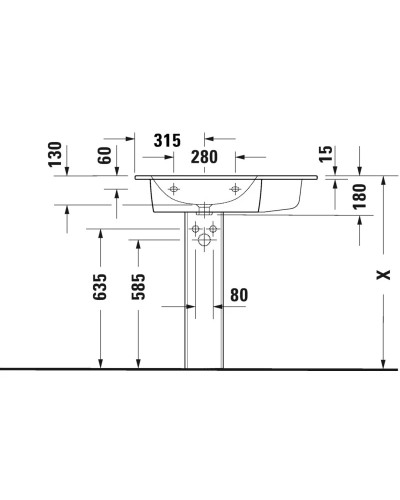 Раковина 83х49 см Duravit ME by Starck 2345830000