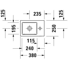 Раковина 38х25 см Duravit Vero Air 0724380000