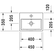Раковина 45х35 см Duravit Vero Air 0724450000