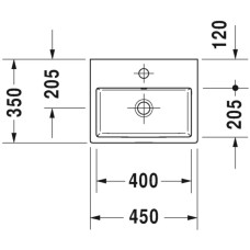 Раковина 45х35 см Duravit Vero Air 0724450000