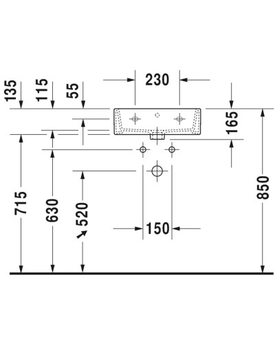 Раковина 45х35 см Duravit Vero Air 0724450000