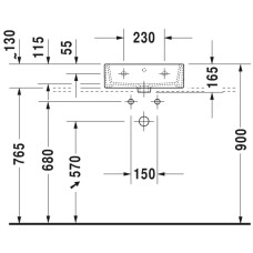 Раковина 45х35 см Duravit Vero Air 0724450000
