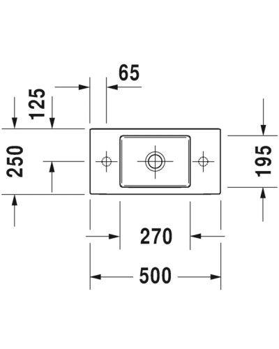 Раковина 50х25 см Duravit Vero Air 0724500008