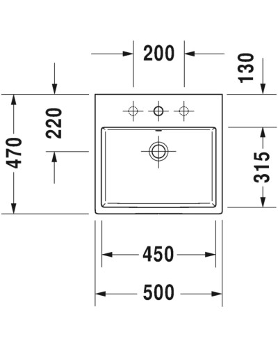 Раковина 50х47 см Duravit Vero Air 2350500000