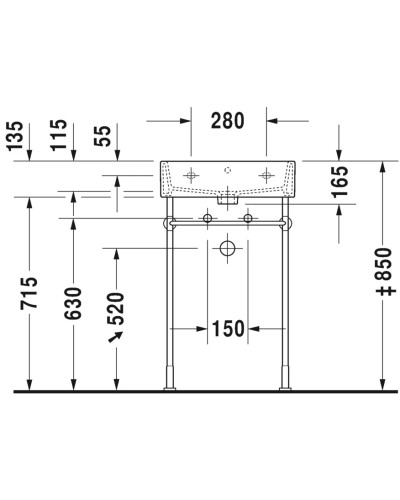 Раковина 50х47 см Duravit Vero Air 2350500000