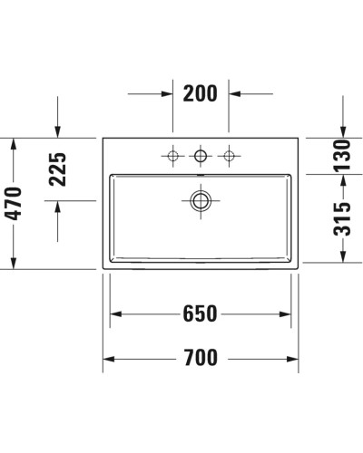 Раковина 70х47 см Duravit Vero Air 2350700000