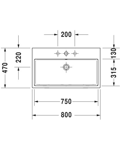 Раковина 80х47 см Duravit Vero Air 2350800000