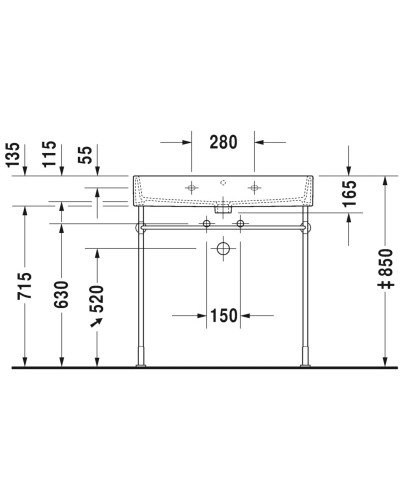 Раковина 80х47 см Duravit Vero Air 2350800000