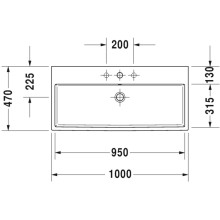 Раковина 100х47 см Duravit Vero Air 2350100000