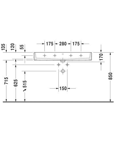 Раковина 100х47 см Duravit Vero Air 2350100000