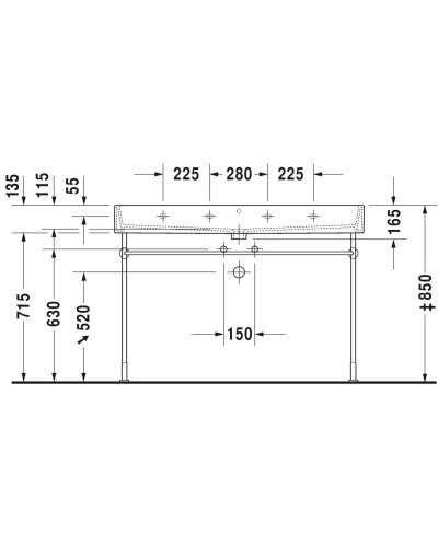 Раковина 120х47 см Duravit Vero Air 2350120000