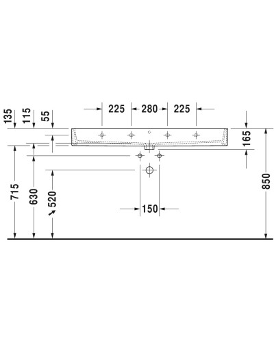 Раковина 120х47 см Duravit Vero Air 2350120000