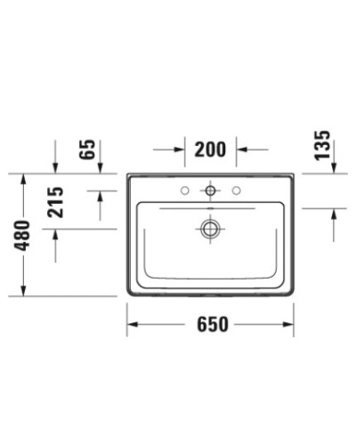 Раковина 65х48 см Duravit D-Neo 2367650000