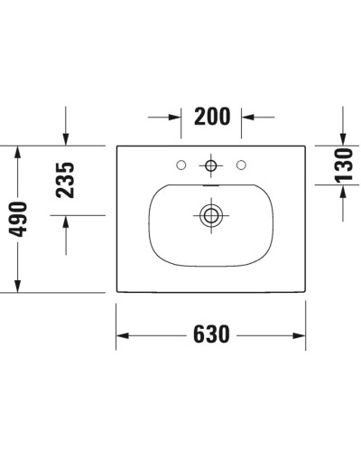 Раковина 63х49 см Duravit Viu 2344630000