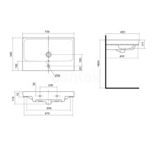 Раковина 70,5х45 см Акватон Адриана 1WH501628
