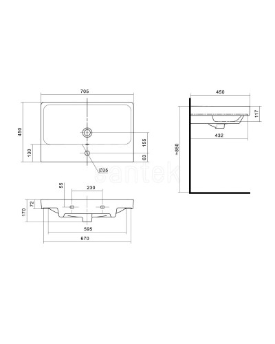 Раковина 70,5х45 см Акватон Адриана 1WH501628
