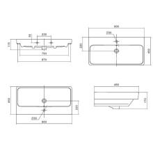 Раковина 90х45 см Акватон Адриана 1WH501629