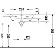 Раковина 73х49 см Duravit Viu 2344730000