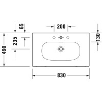 Раковина 83х49 см Duravit Viu 2344830000