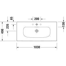 Раковина 103х49 см Duravit Viu 2344100000